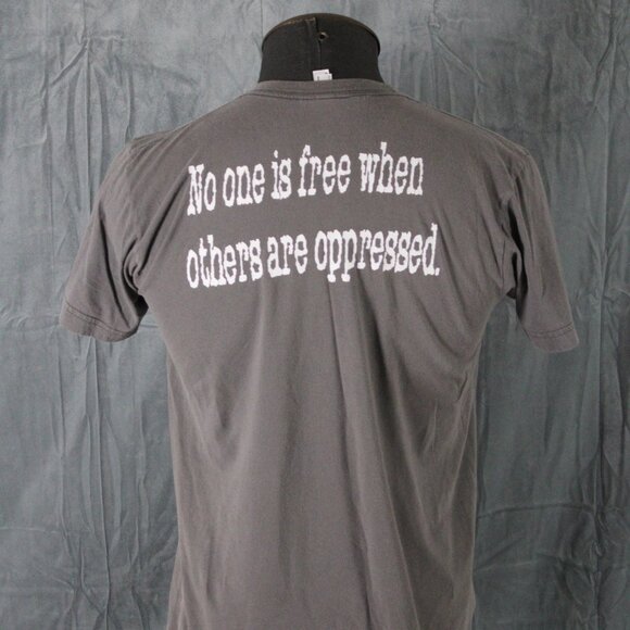 Punk Band Shirt (Retro) - Anti Flag No One is Free Other Oppressed - Mens Medium - Picture 5 of 9